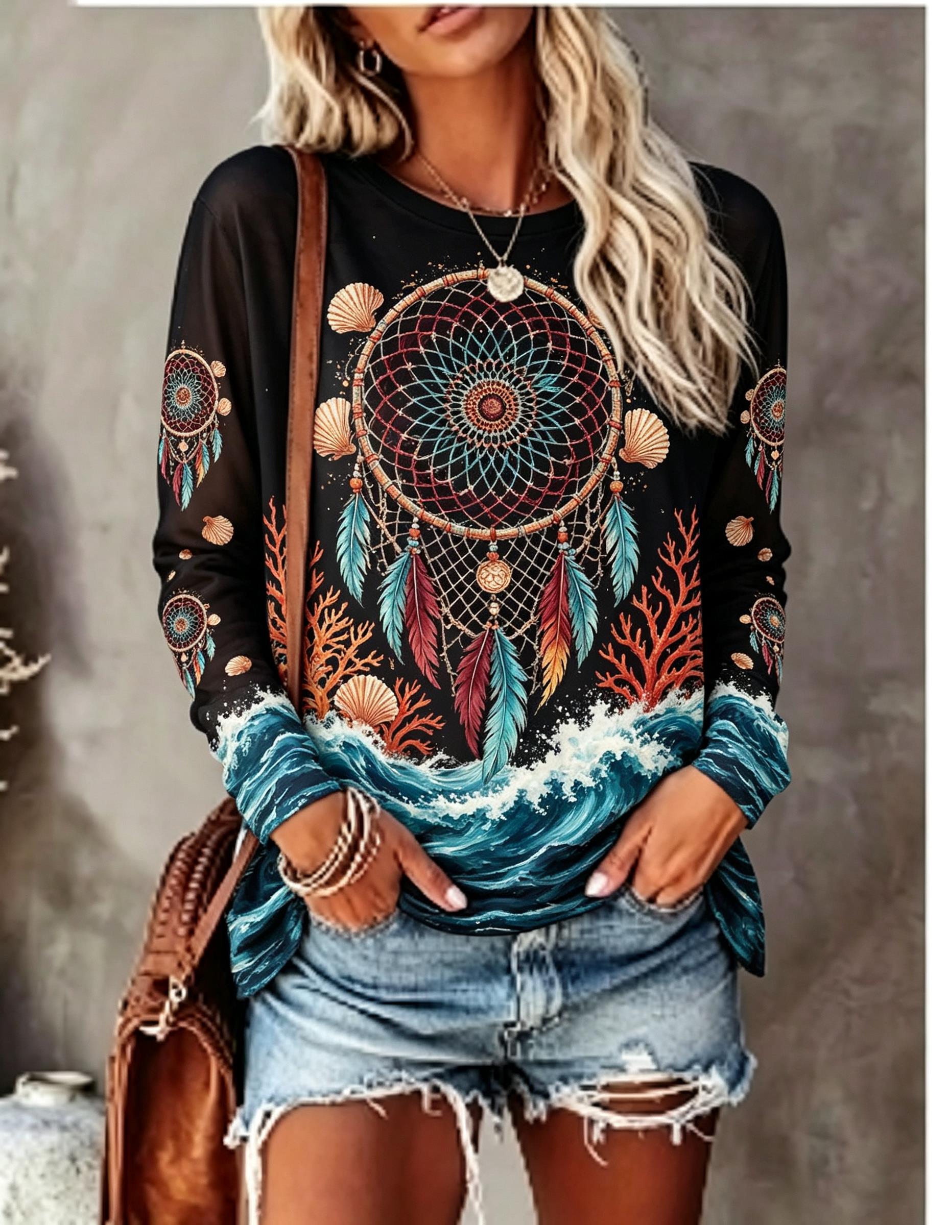 Women's Crew Neck Long Sleeve  - огляд і ціна Wallpaper