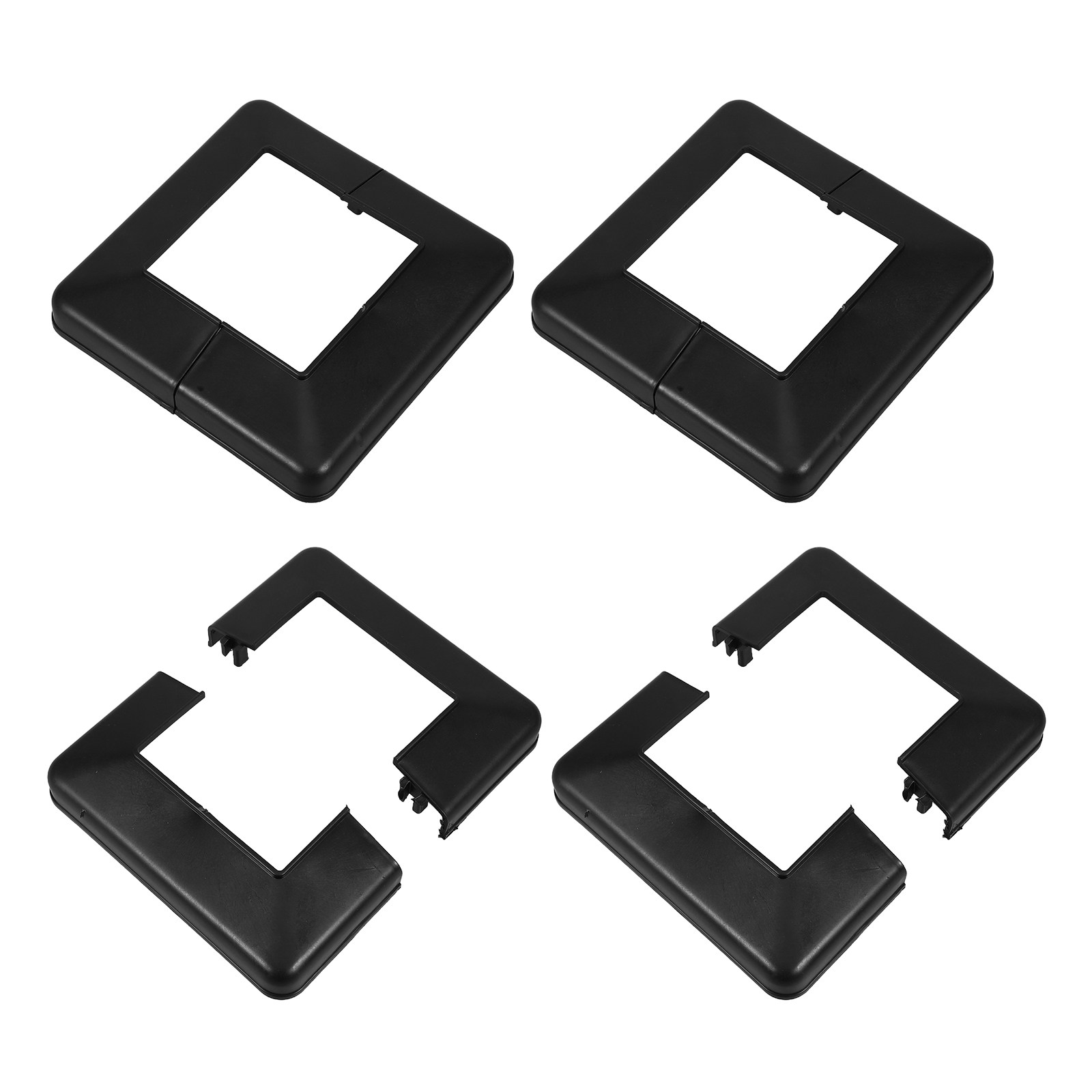 4Pcs Black Deck Post Base Cove - огляд і ціна Home Improvement Fence