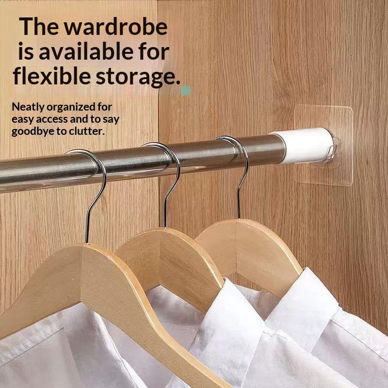 4 PCS Transparent Adhesive Cur - огляд і ціна Curtain Rods